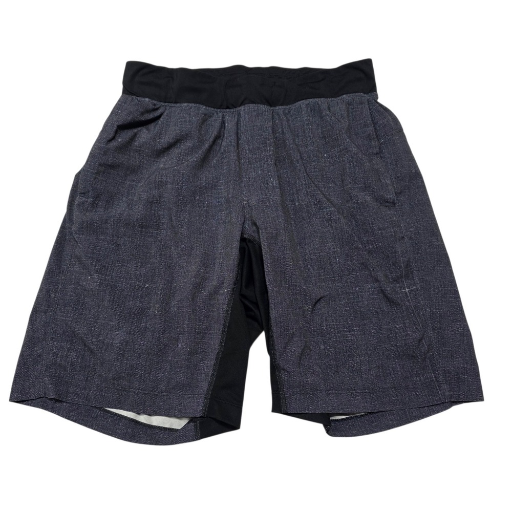 Lululemon Surge Short Mens M Heathered Black 9" Lined Athletic Gym Workout 6966